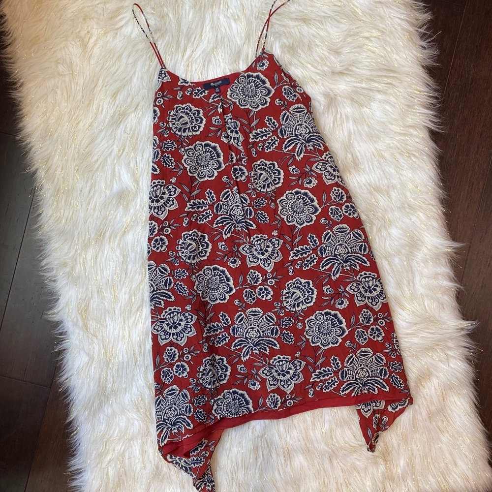Madewell Italian Floral Silk Trapeze Cami Dress